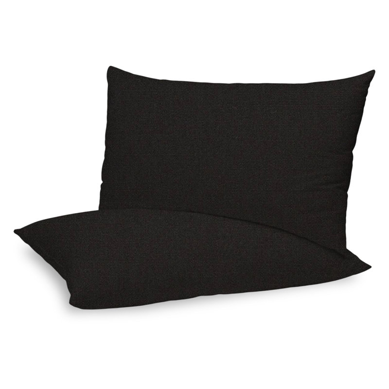 Sunbrella Indoor/Outdoor Rectangle Pillows Covers And Inserts, Canvas Black, 30.5cm W x 45.7cm D