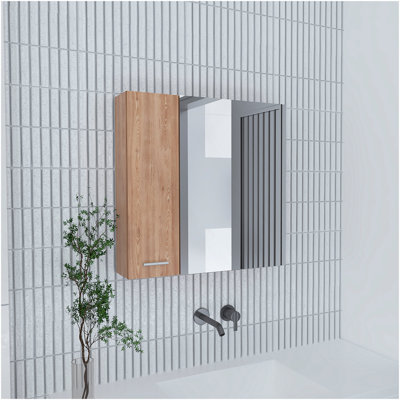 4-Shelf Bathroom Medicine Cabinet With Mirror