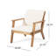 Chaises club d'extérieur en bois d'acacia avec coussins (ensemble de 2)