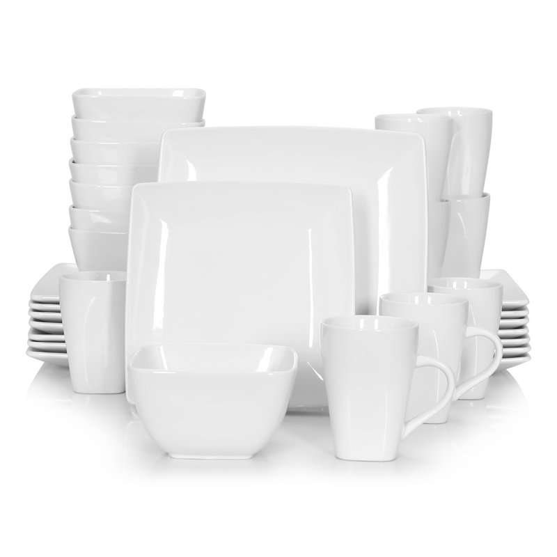 Vancasso  Stoneware Dinnerware - Set of 32 , White