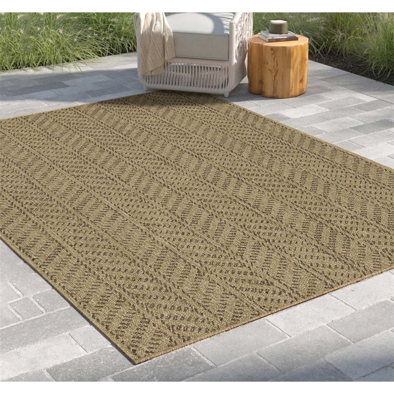 Tapis intérieur / extérieur en jute / moka Earth, Rectangle 7 pi 10 po x 10 pi 3 po