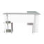 Bureau d'ordinateur moderne en L gris, bureau d'ordinateur