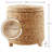 Handwoven Natural 17'' Round Storage Ottoman