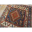 Small Square Scatter Size Antique Caucasian Kazak Tribal Throw Rug