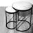 Modern Marble 2 Nesting Tables, Plant Stand, Accent End Table 16" Round