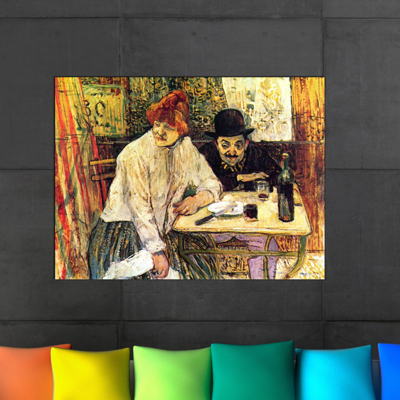 Henri De Toulouse-Lautrec - Wrapped Canvas Painting, 90cm H x 120cm W x 1.8cm D