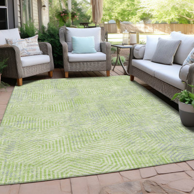 Maliana Washable Geometric Indoor / Outdoor Rug