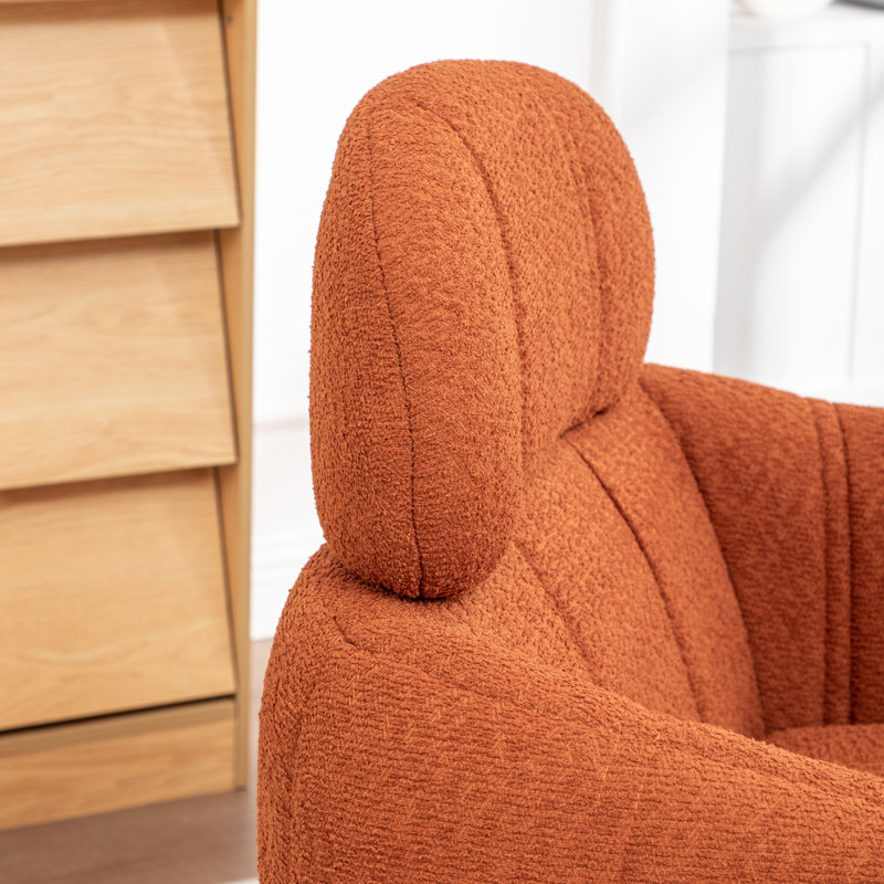 Chaise pivotante Ashyiah, Orange