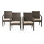 Ensemble de chaises d'extérieur en osier pour patio, améliorant le confort et le style 4 pièces