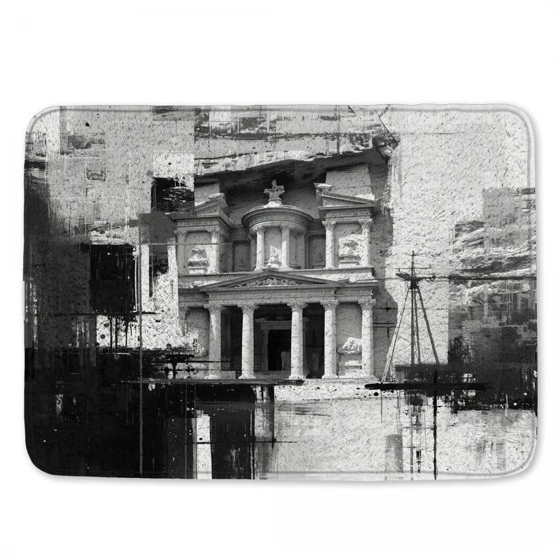 Historic Monument Facade Bath Mat, 24in W x 17in L