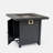 28-Inch Iron Square Propane Fire Pit Table