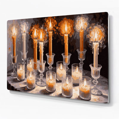 Bougie de Noël en verre givré