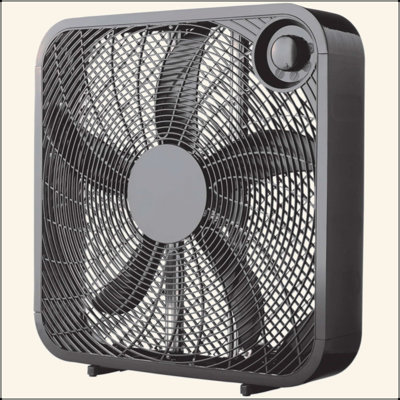 20 Inch 3-Speed Portable Box Fan, FB50-16HB, New, Black