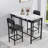Kitchen Table Set, Dining Table And Chairs For 2, 3 Piece Dining Room Table Set With 2 Upholstered Chairs, Bar Dining Table Set For Small Spaces, Apartment, Breakfast, Pub