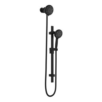 Système de douche à pomme de douche multifonction 4 po avec barre coulissante et douche à main multifonction 1,8 GPM Retreat