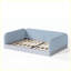 Lit double rembourré en molleton pour lit double, cadre de lit semi-fermé avec garde-corps latéraux, bleu-133491355-133491351