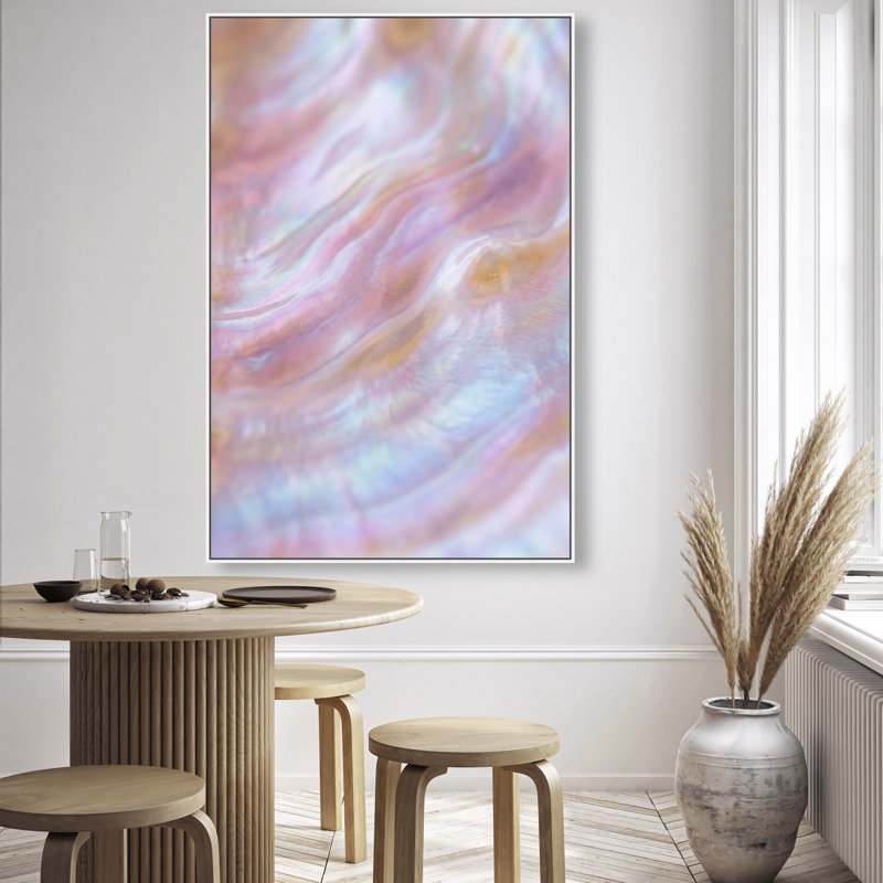 Iridescent Wave II Print by Oliver Gal, 31"H x 21"W, White Floater Frame