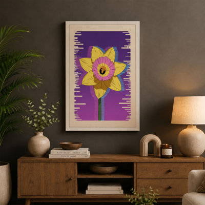 Cheerful Daffodil Botanical - Wrapped Canvas