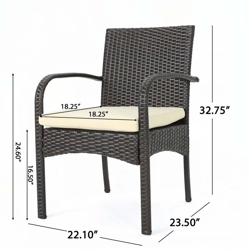 Fauteuil club d'extérieur en rotin d'osier, Crème, crème