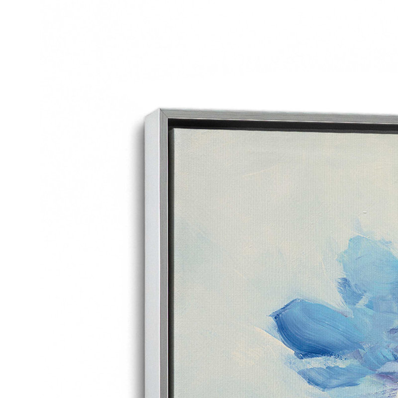 «Snowfall in Bloom», reproduction sur toile dans un cadre poli, Cadre argenté, H 24,75 po x l 24,75 po x P 1,75 po