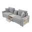 Canapé moderne modulaire de 243 cm (95,7 po) avec accoudoirs de rangement et console centrale pour salon-1200949722