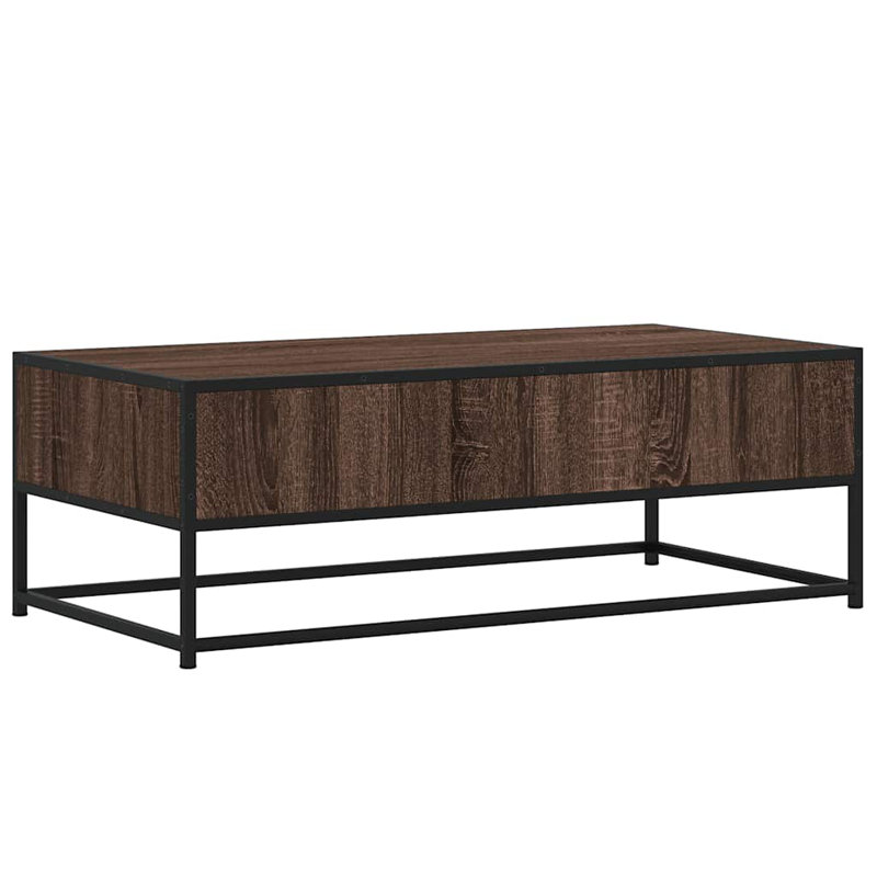 Coffee Table with Storage, Brown Oak