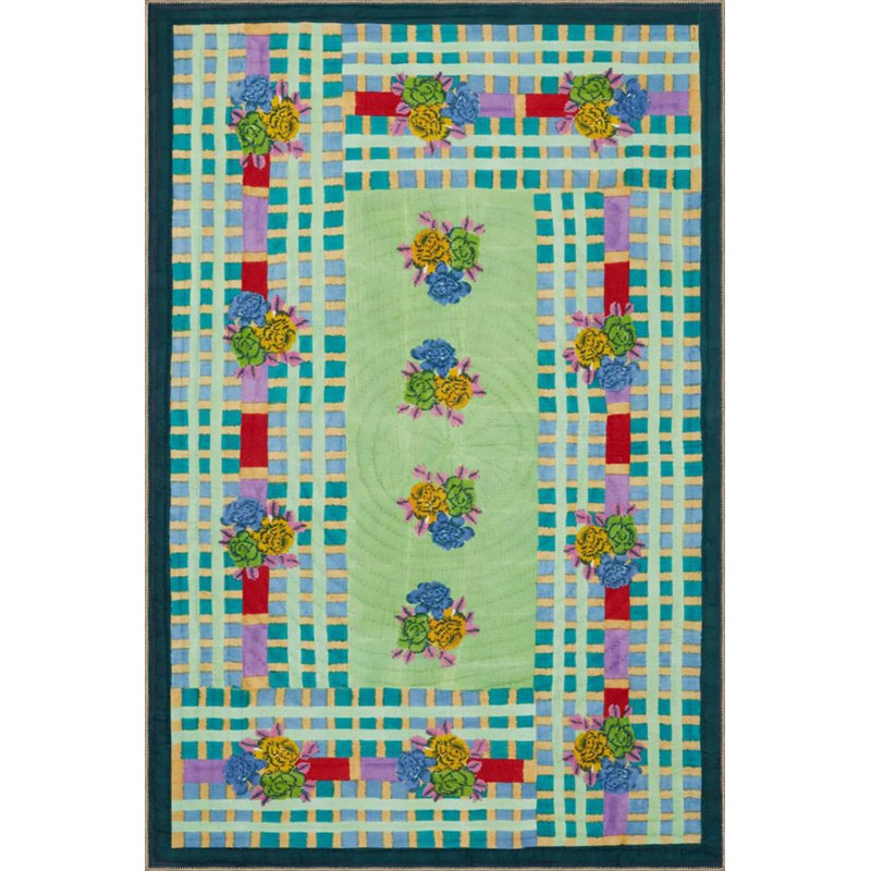 Green Colored Heart Patterned Modern Geometric Woven Floor Carpet, Rectangle 2'4" x 4'