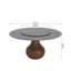 Ikerne 5Pcs Gray Dining Table Chairs Set With Lazy Susan-1639582263