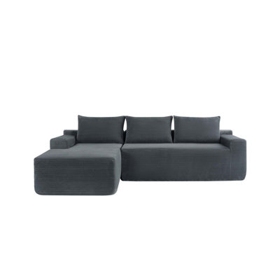 Cloud Modular Sectional Sofa with L-Shaped Chaise and Corduroy Comfort
