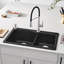 Diamond SILGRANIT 33" L x 22" W Double Bowl Drop-in/Undermount Kitchen Sink-1009836941