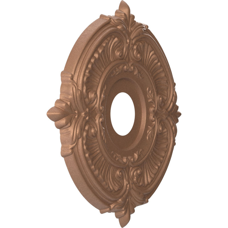Attica Thermoformed PVC Ceiling Medallion, 16" H x 16" W x 1" D, Aged Copper