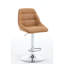 De 2 tabourets de bar, base en métal avec repose-pieds, siège en velours à hauteur réglable - 2 tabourets bruns, velours, réglable, élégant