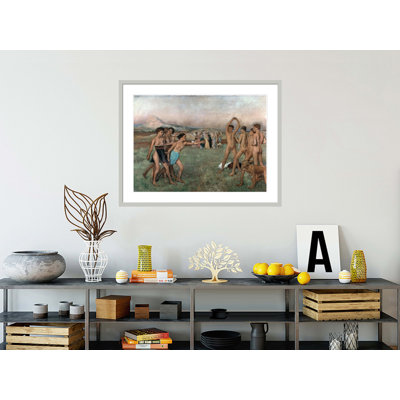 Jeunes spartiates exerçant par Edgar Degas, impression giclée encadrée