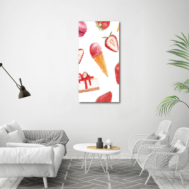 Strawberry Flavor - Wrapped Canvas Print