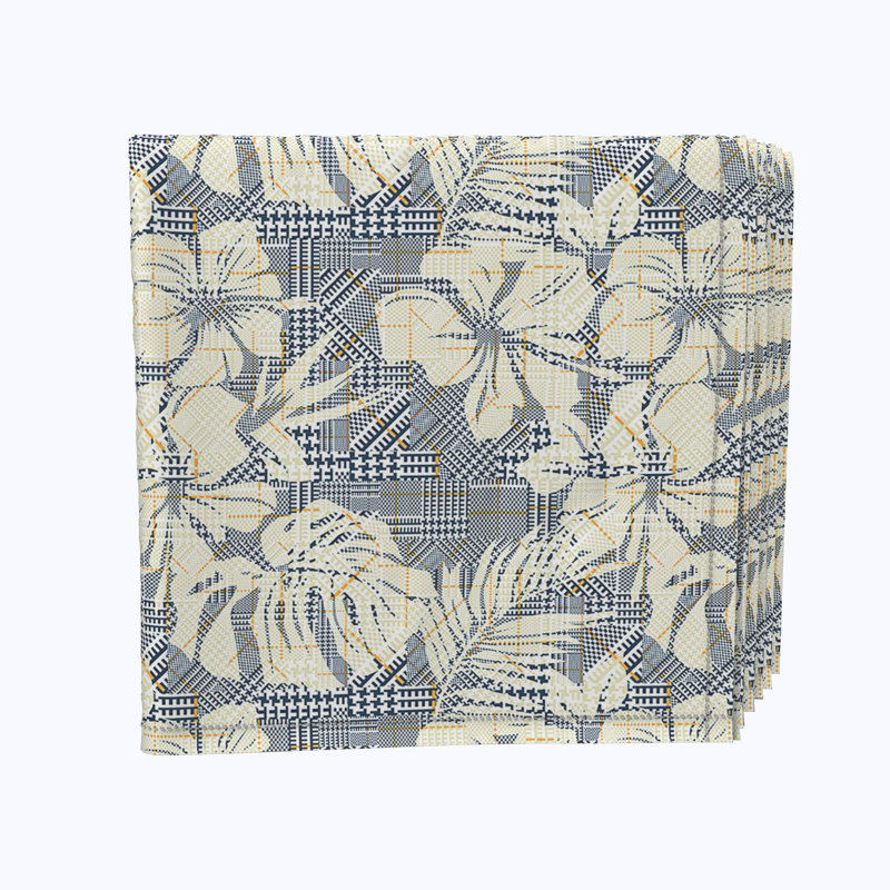 Polyester Floral Square Napkin