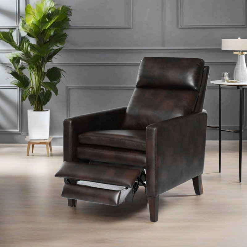 Fauteuil inclinable Darneil, Similicuir brun bruni
