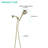 Handheld Shower Head With 5 Functions - Fine Copper Swivel Bracket, Polished Golden, Adjustable Water Flow, Includes Hose And Arm Spray Mode Abs, Removable , Wall Mounted, Round Shape, Consistent-118765983