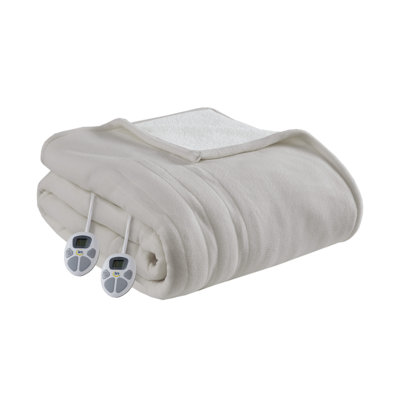 Couverture chauffante molletonnée ultra douce molleton molleton