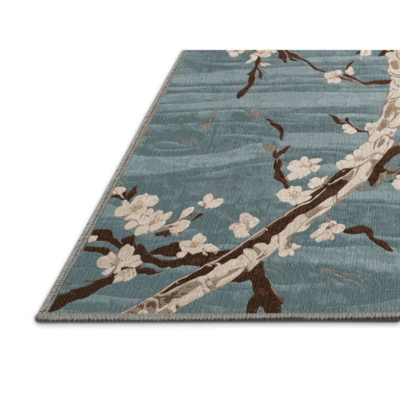 Tapis gris lavable à la machine, Rectangle 5 pi x 7 pi