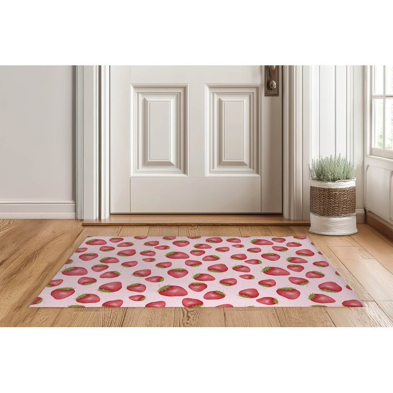Fraises d'été, Rose, L 48 po x L 72 po