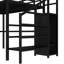Lit mezzanine avec bureau en L et port USB, lit mezzanine avec garde-robe et tablette réglable pour les adolescents adultes-114221502-114221503