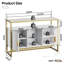 120cm Glass Top Console Table