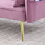 Accoudoir rond en velours 72,5 po Sritha-145971191