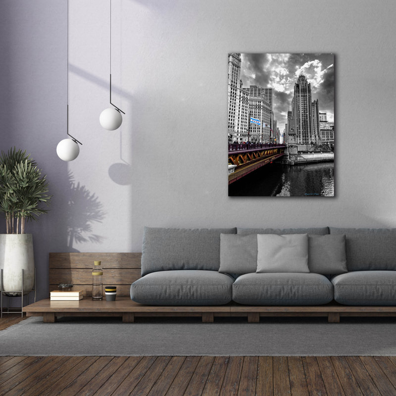  «Michigan Bridge» par Dante Plata, art mural sur toile, 40 po x 54 po, H 54 po x l 40 po