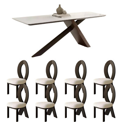 French style simple rectangle dining table sets