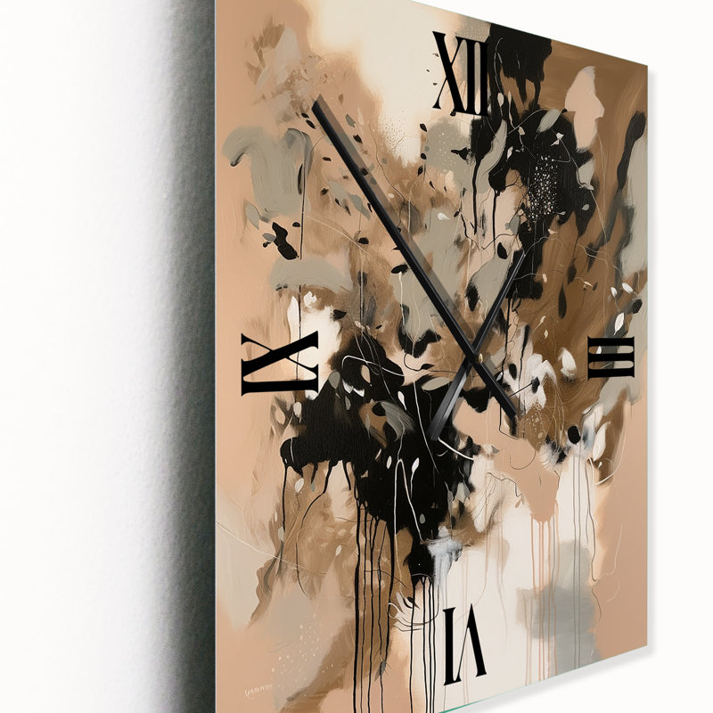 Colorful Symmetry I - Horloge murale abstraite, Petit