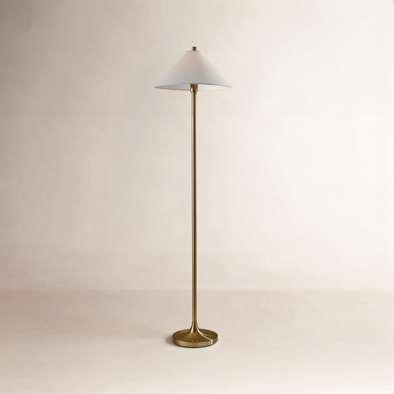 Lampe sur pied Esme, Laiton antique