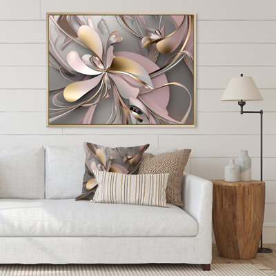 Art encadré liquide et effervescence rose I - 0