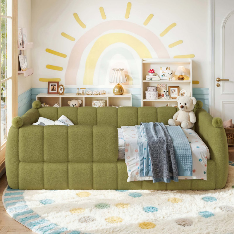 Lit tapissier pour enfants, Twin, Green