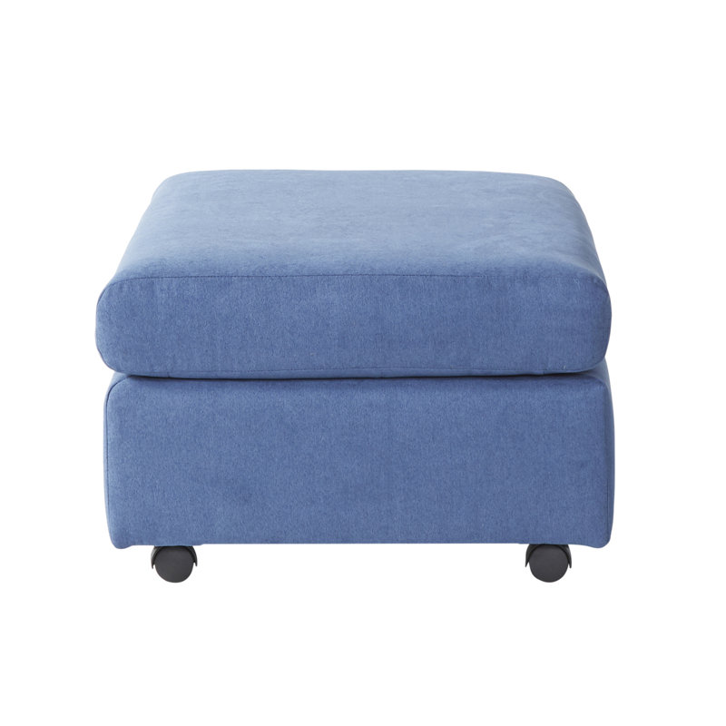 Élégant salon bleu marine - siège très profond, dossier coussiné, coussin d'accoudoir luxueux